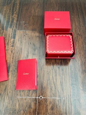 Cartier 2 Diamond Love Chain Bracelet